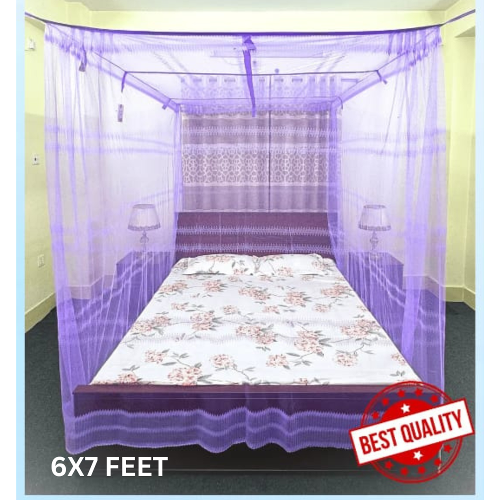 6X7-FEET Mosquito Net 6’*7′ feet King size Beguni Color - Image 1