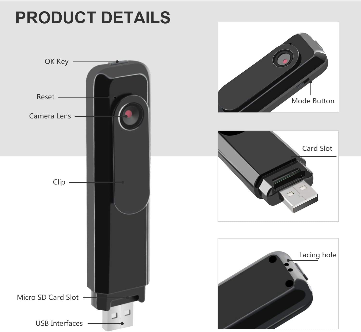 IMg-1-21 Hd 1080p body camera Mini Digital Vlogging Camera HD 1080P Hd 1080p body camera Mini Digital Vlogging Camera HD 1080P - Image 1